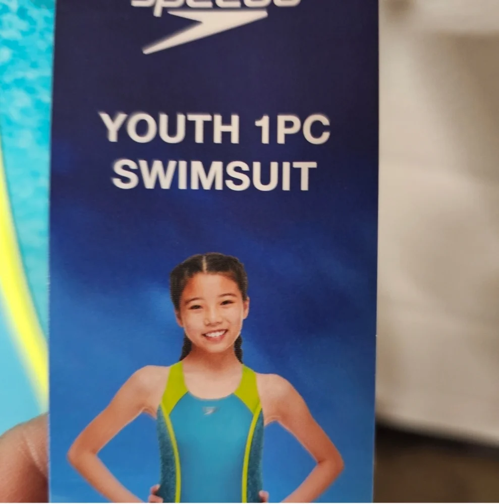 Speedo Girls Racerback Sport Splice One Piece Swimsuit nwt